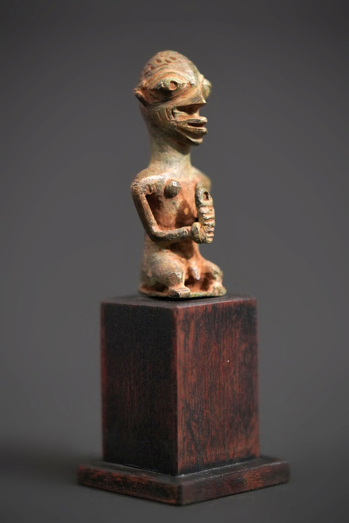A male Yoruba metal sculpture