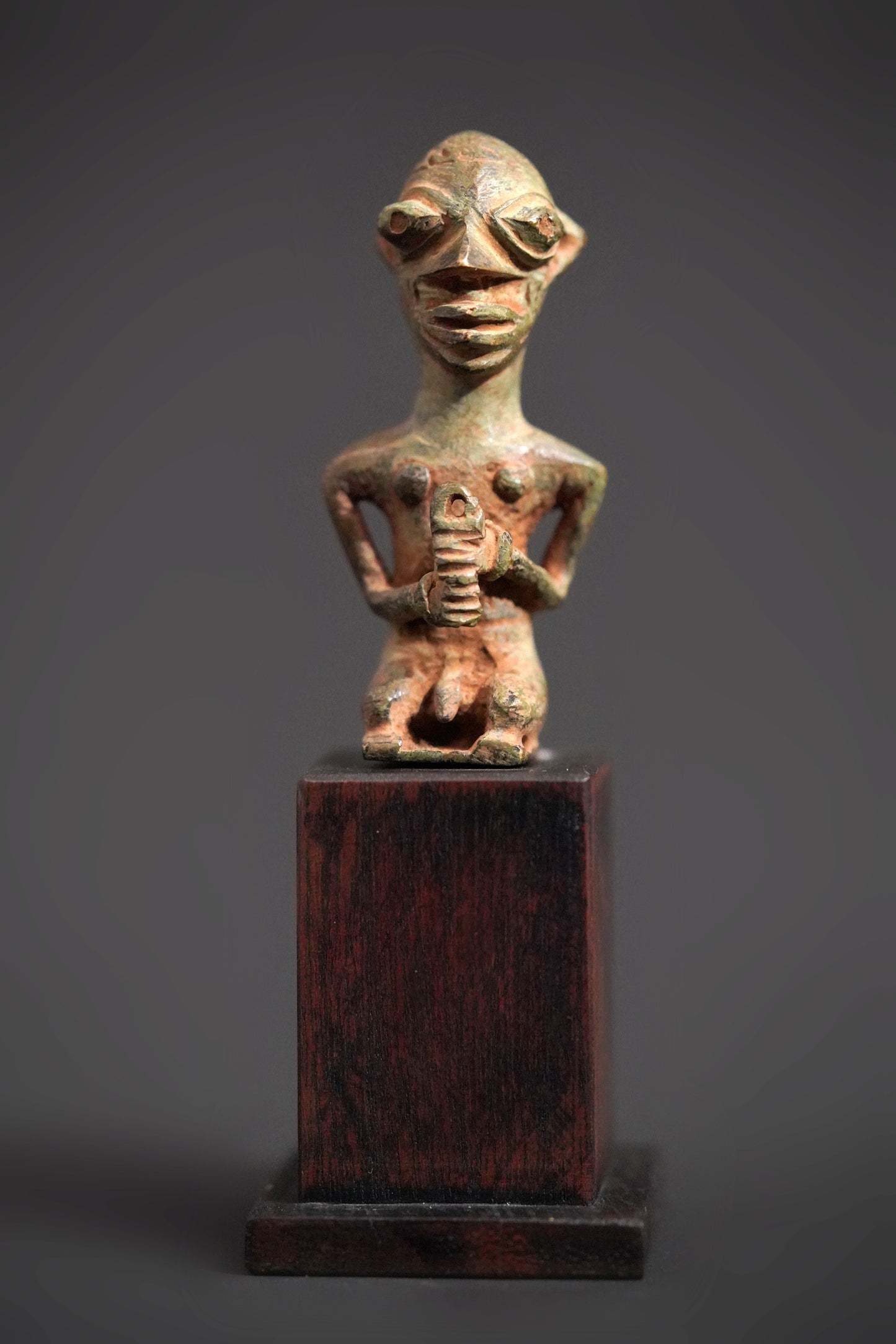 A male Yoruba metal sculpture