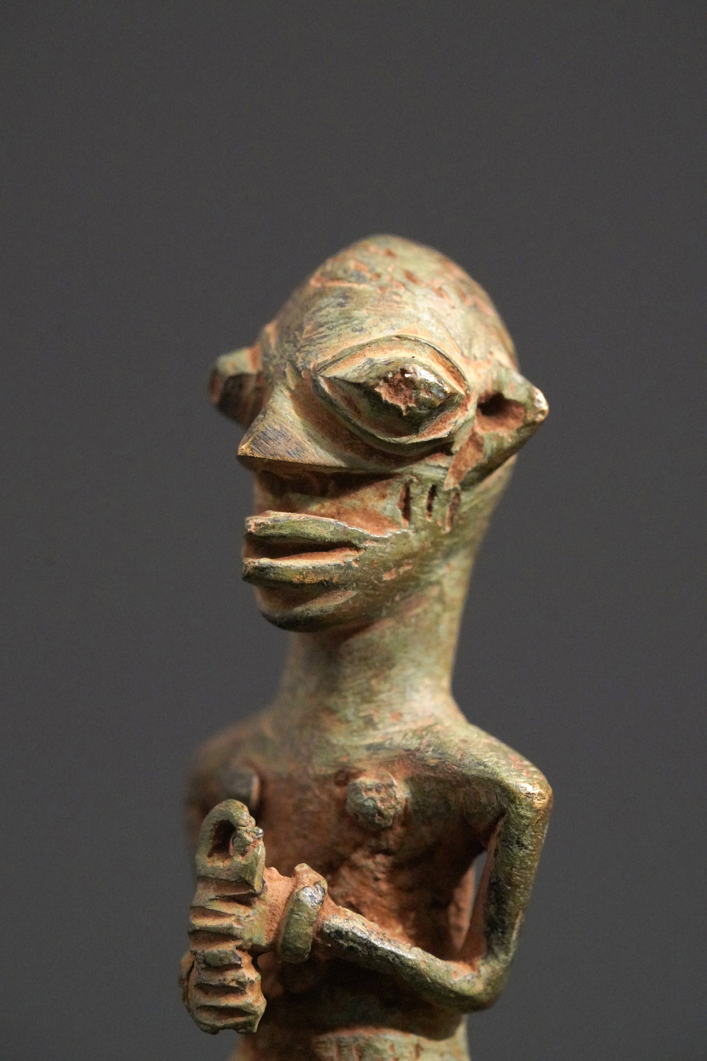 A male Yoruba metal sculpture