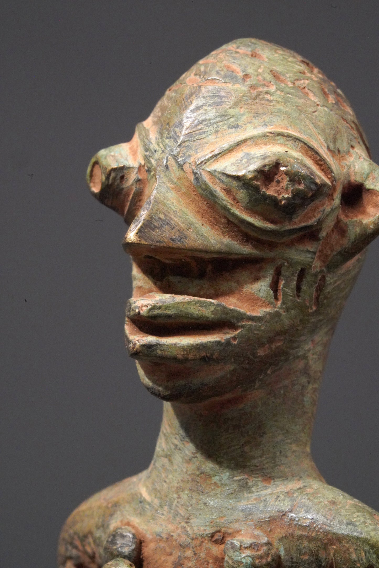 A male Yoruba metal sculpture