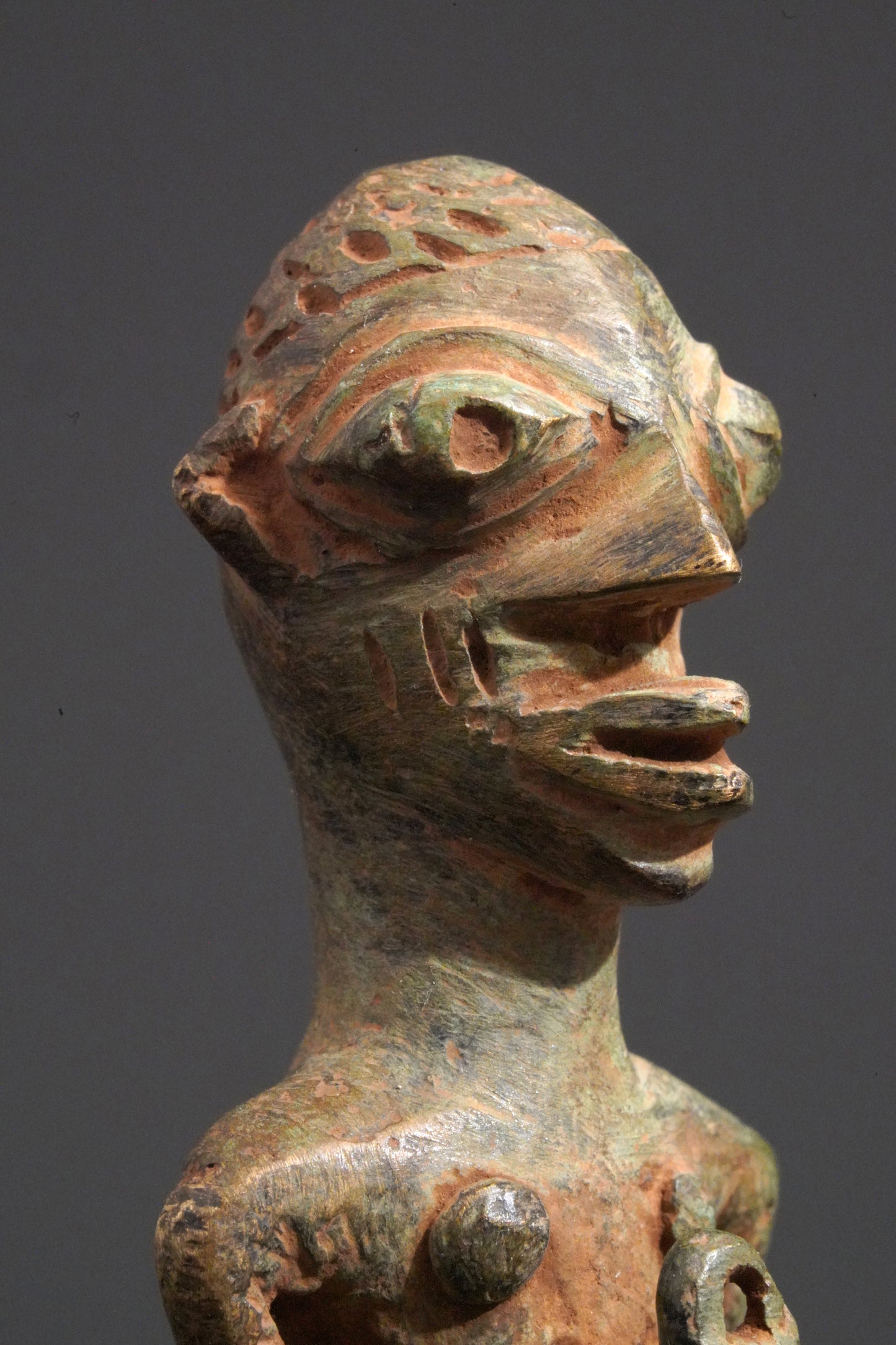 A male Yoruba metal sculpture
