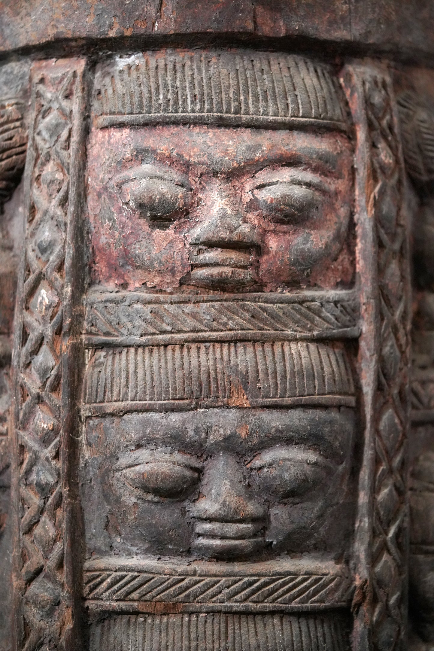 A round, one-piece standing drum on four legs
