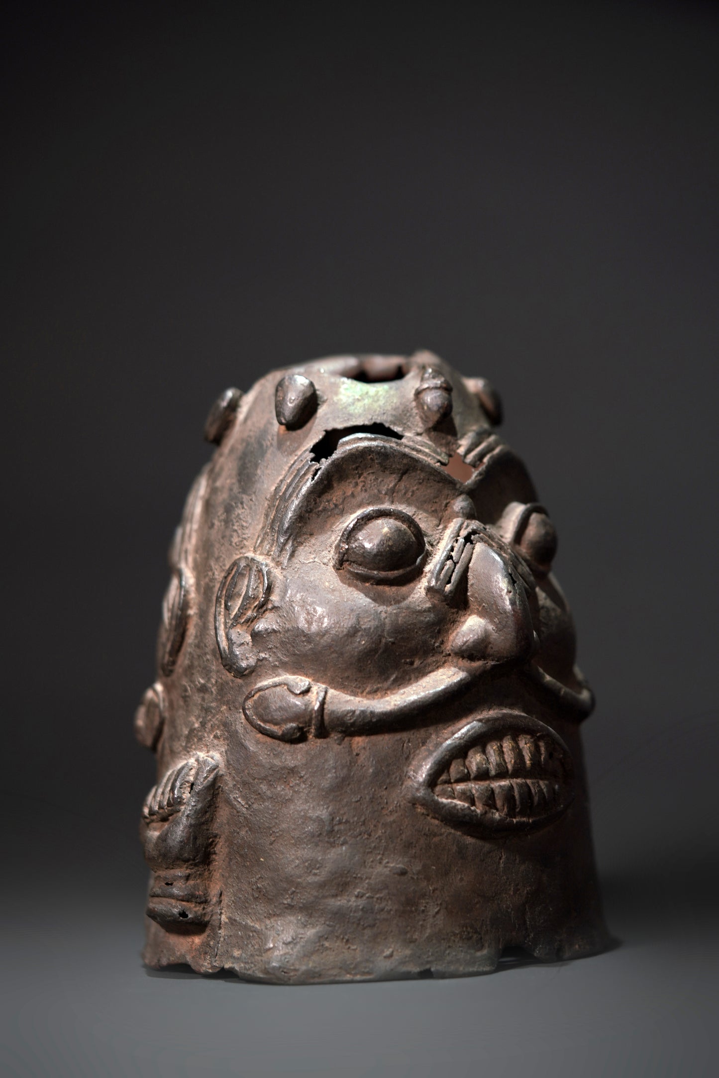 An early double-faced Benin bronze head