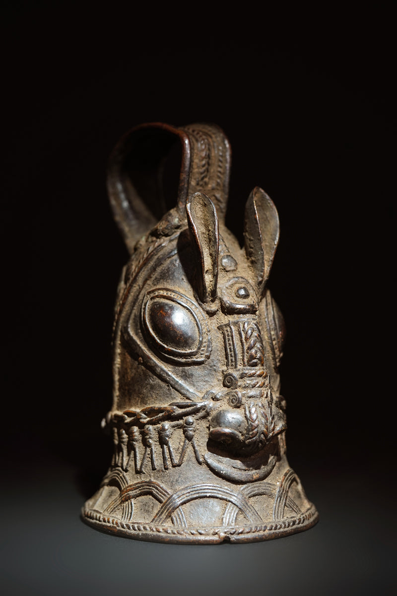 A rare Benin round bell