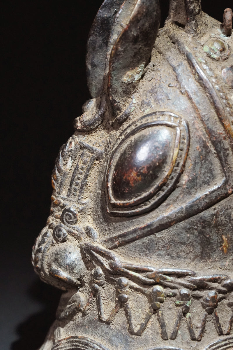 A rare Benin round bell