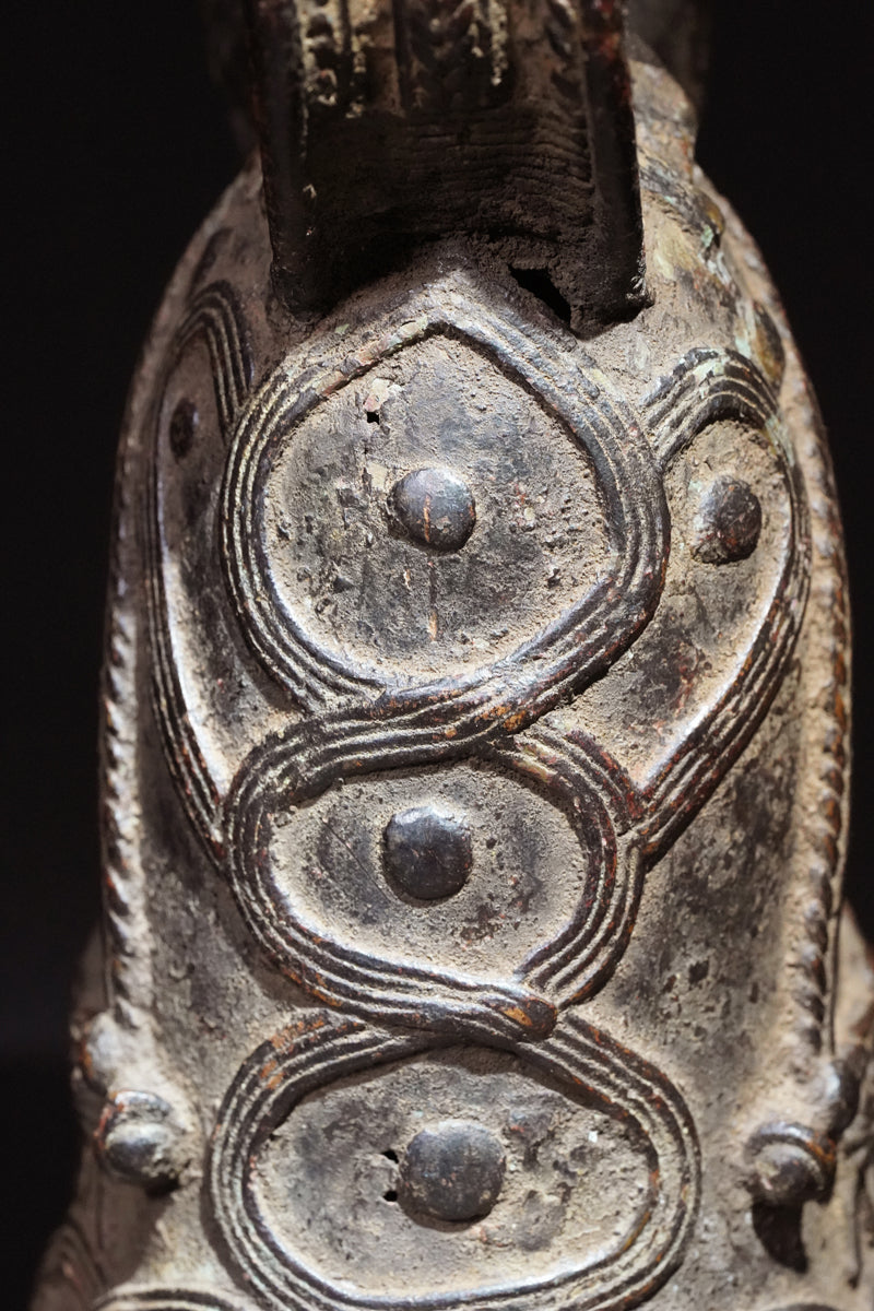 A rare Benin round bell