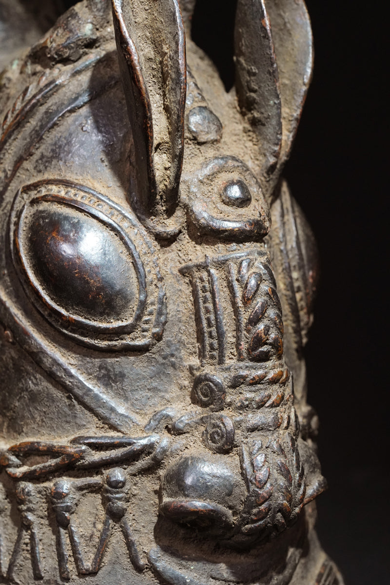 A rare Benin round bell