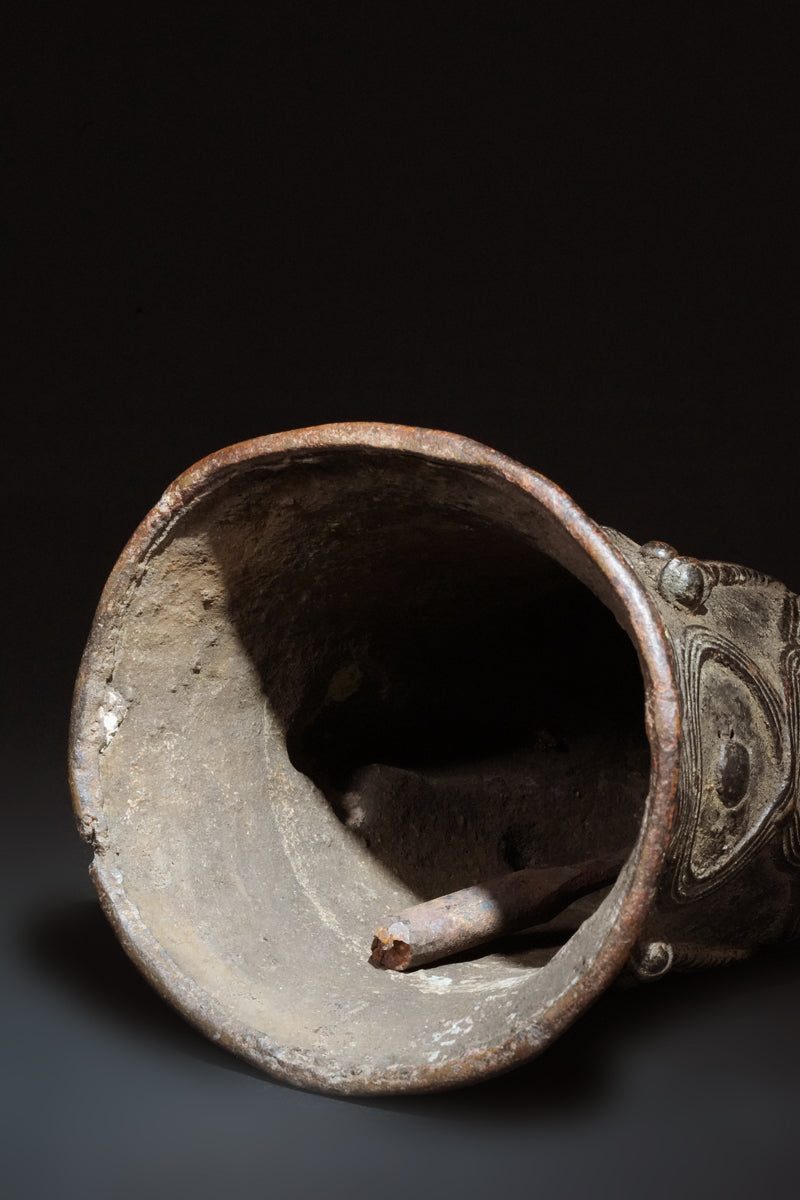 A rare Benin round bell