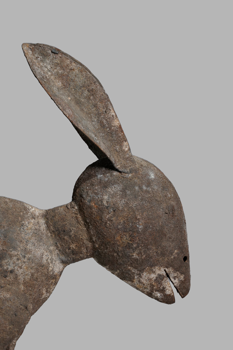A zoomorphic Dogon bronze sculpture