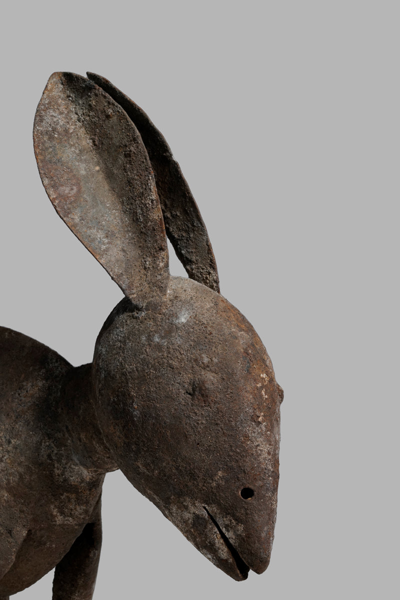 A zoomorphic Dogon bronze sculpture
