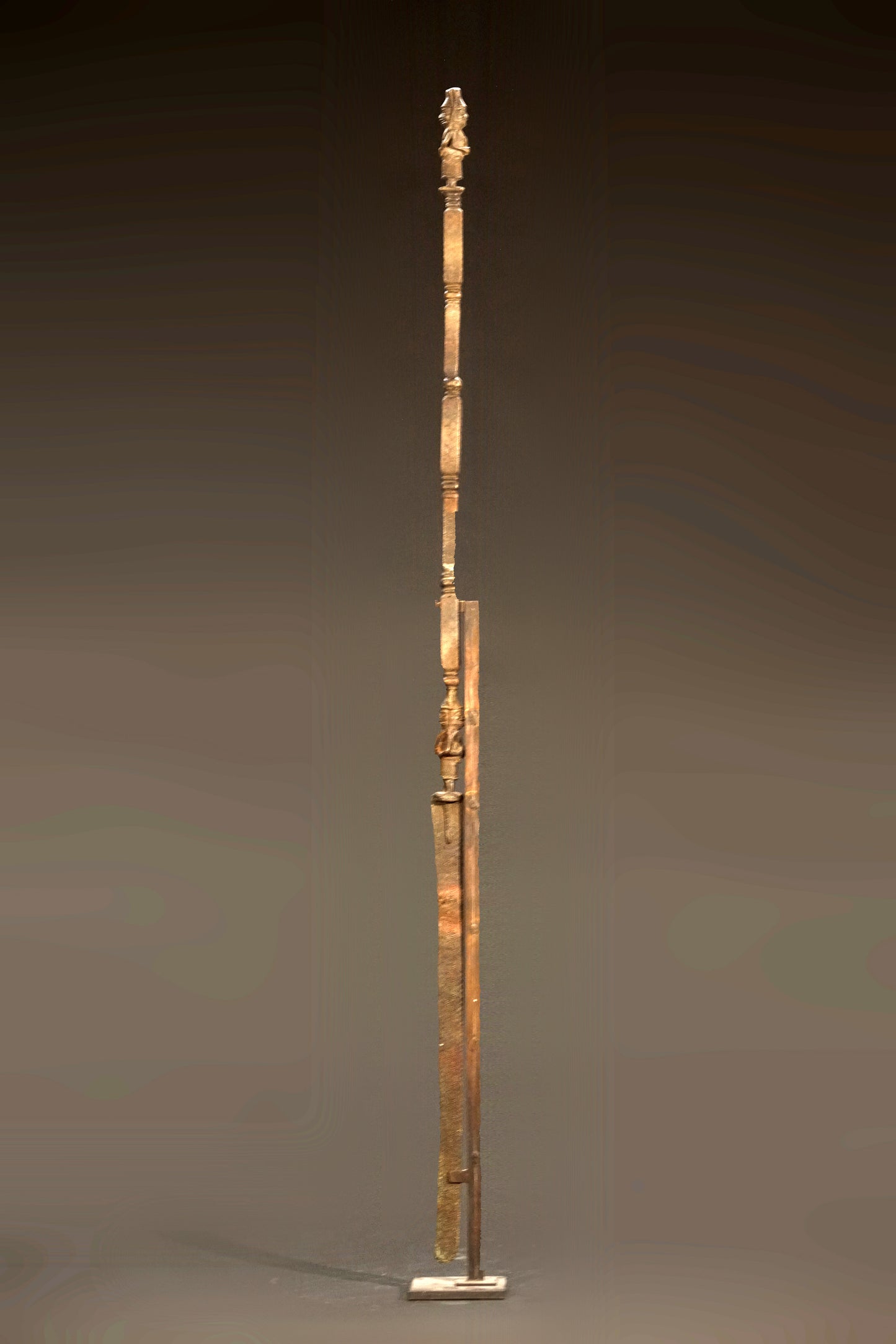 Benin bronze rattle stick