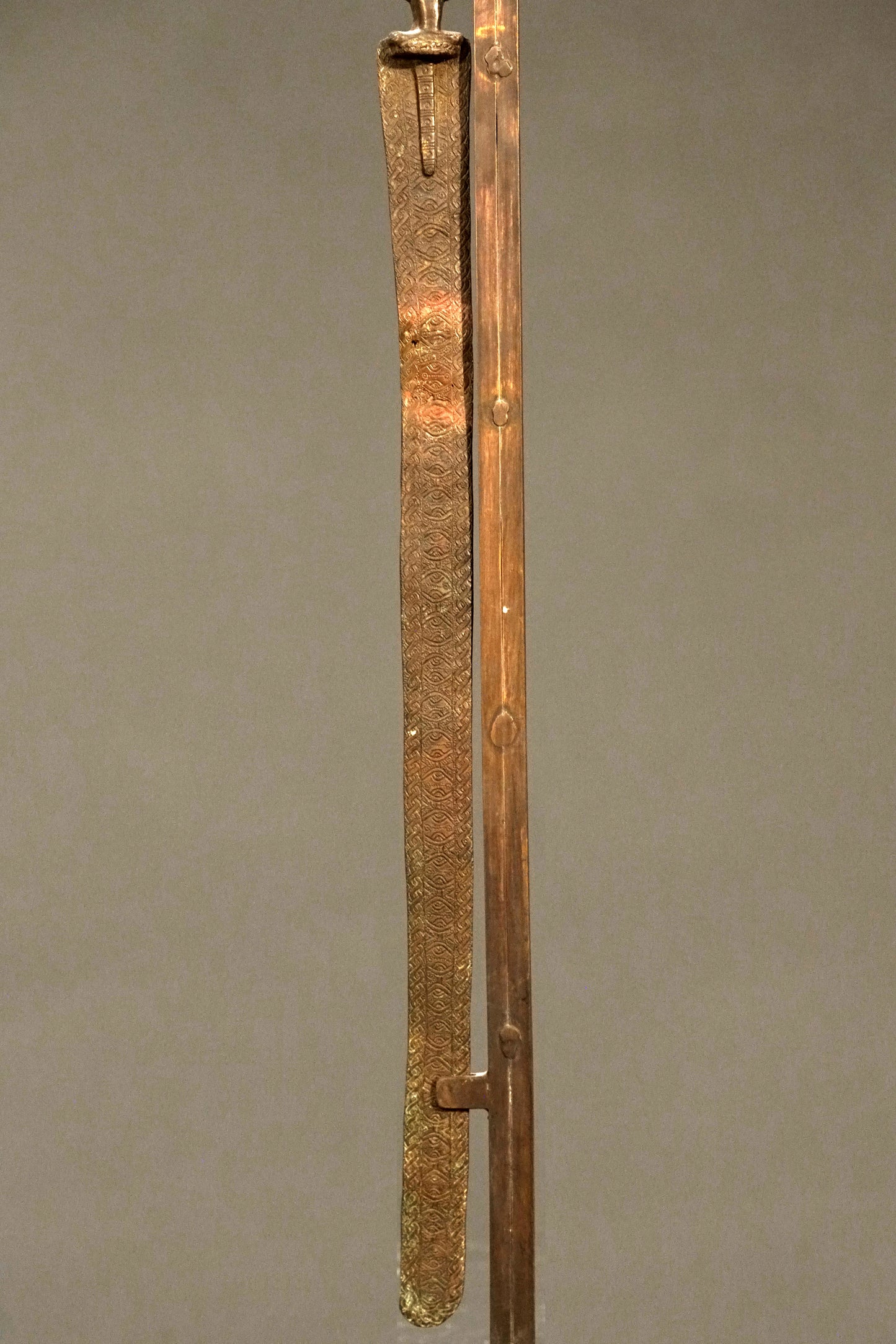 Benin bronze rattle stick