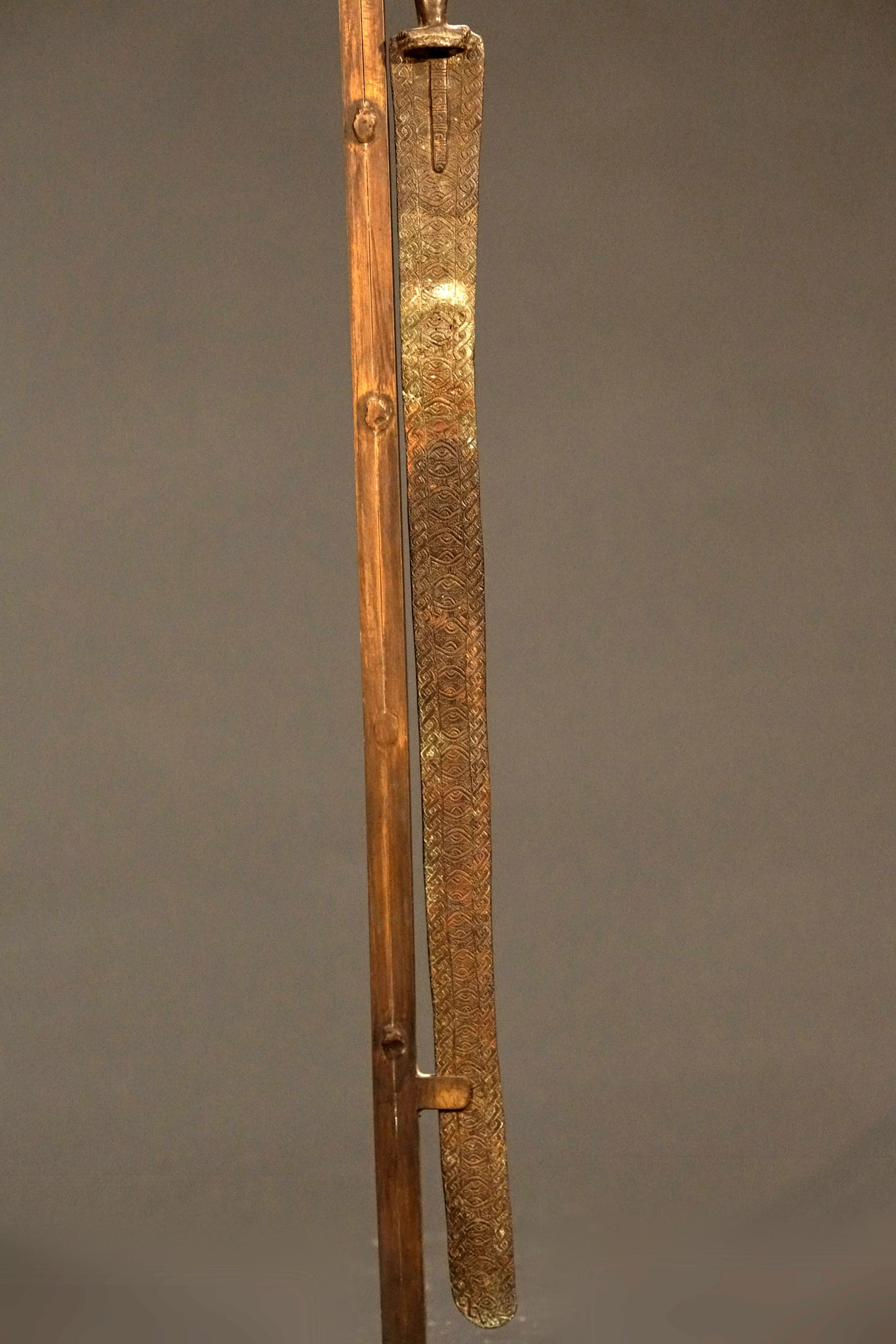 Benin bronze rattle stick