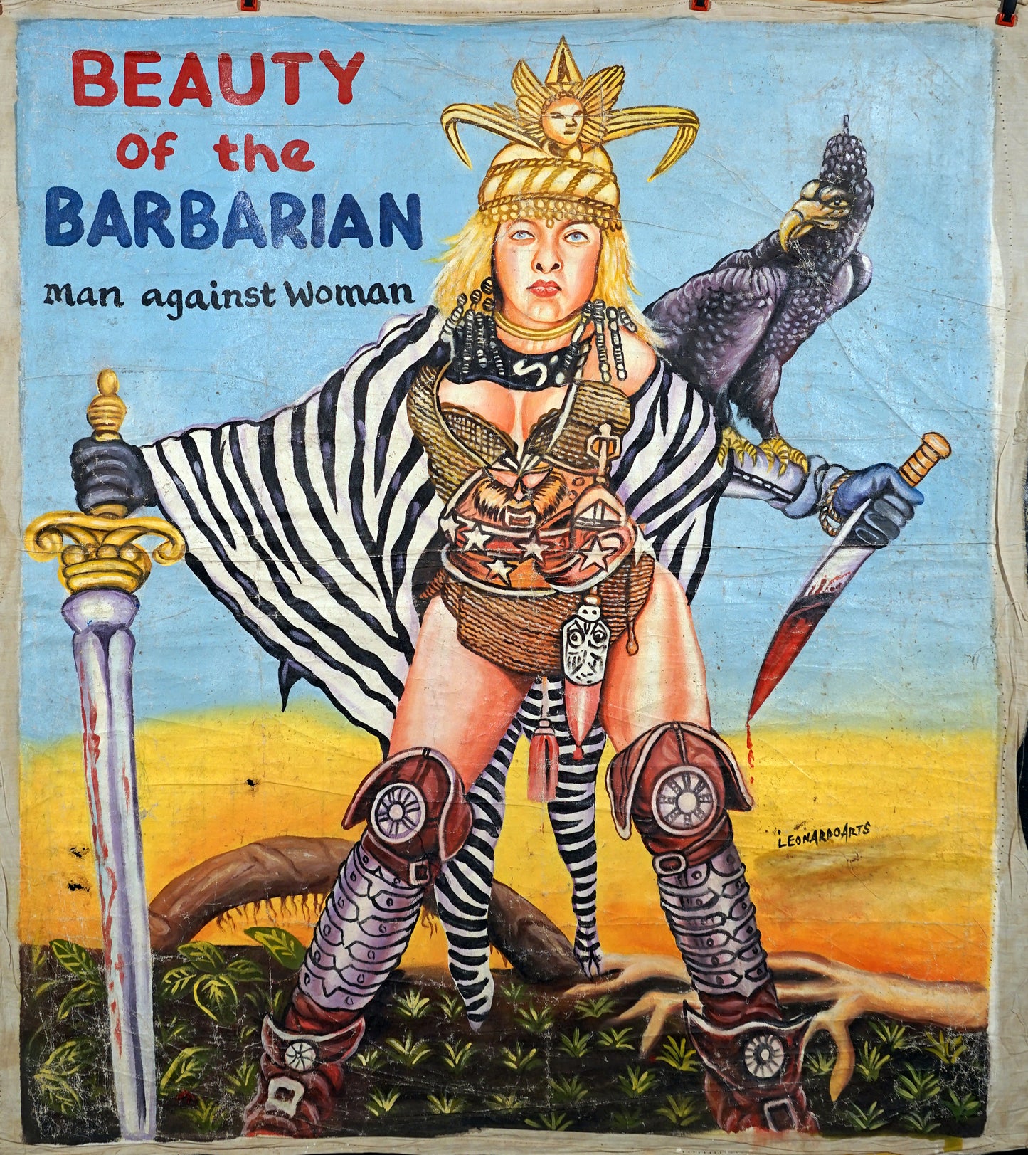 "Beauty of the Barbarian - Man against Woman", painted by Leonardo Arts