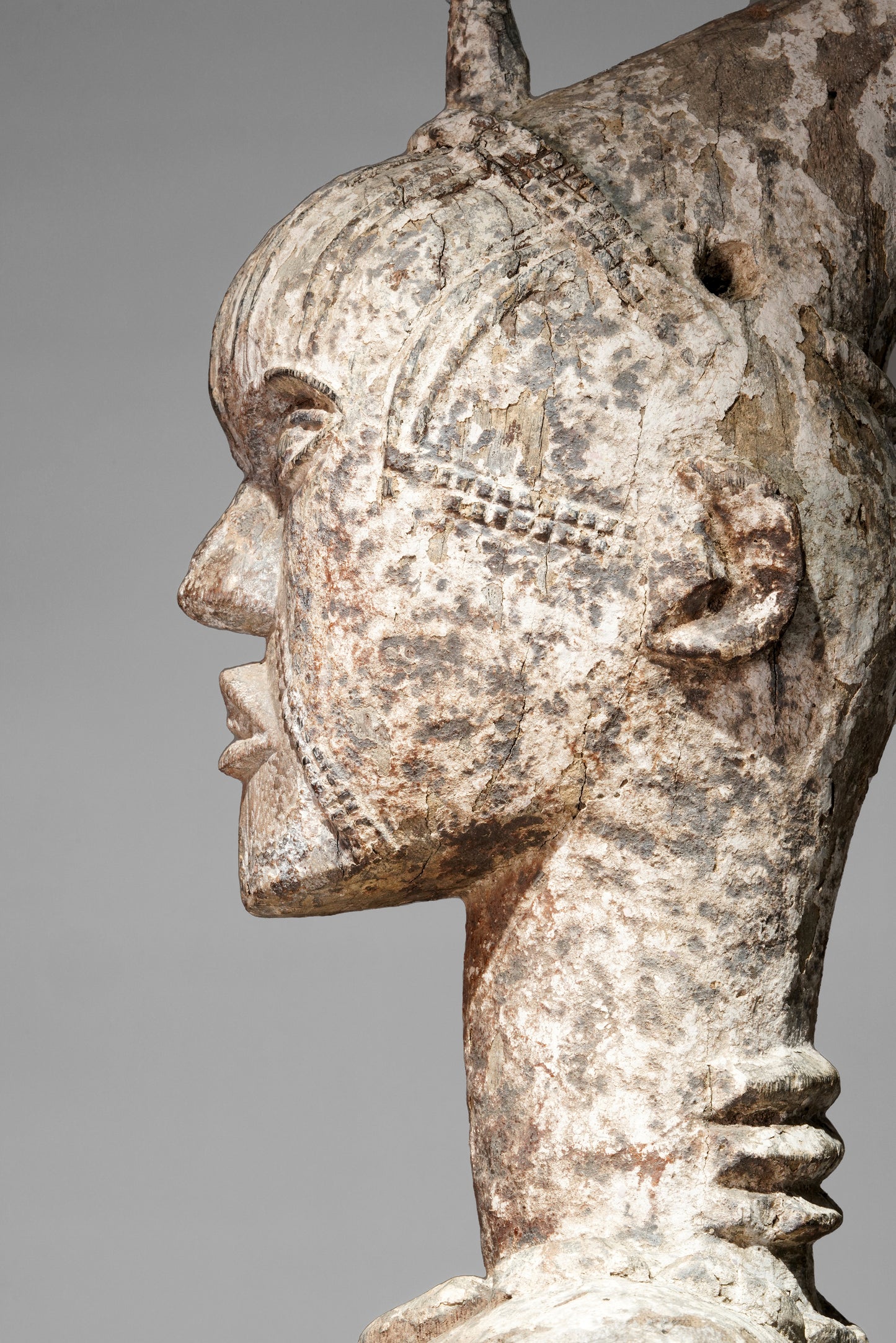 A very expressive female seated Urhobo sculpture
