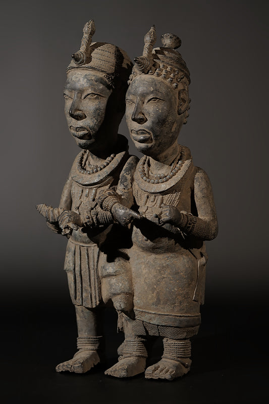 An Ife Bronze Couple
