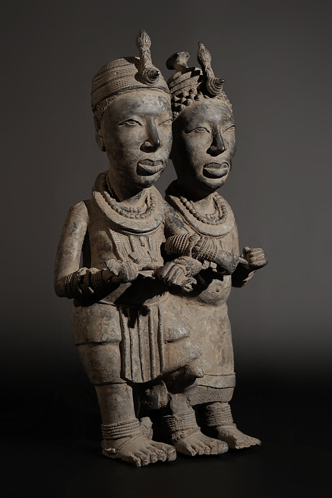 An Ife Bronze Couple