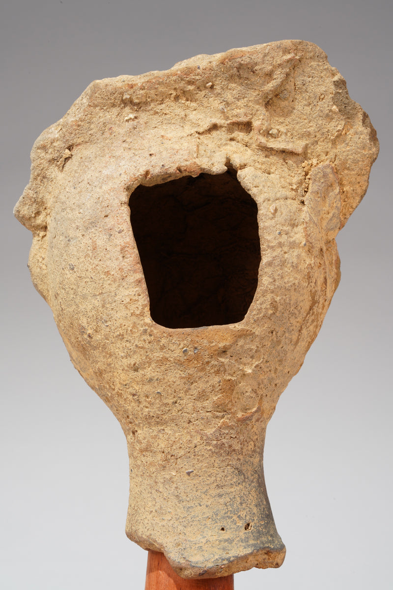 A fragmentary Akan Memorial terracotta head
