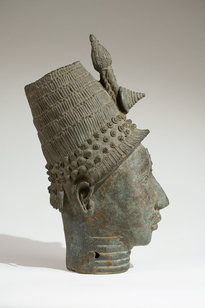 A bronze head of Lajuwa
