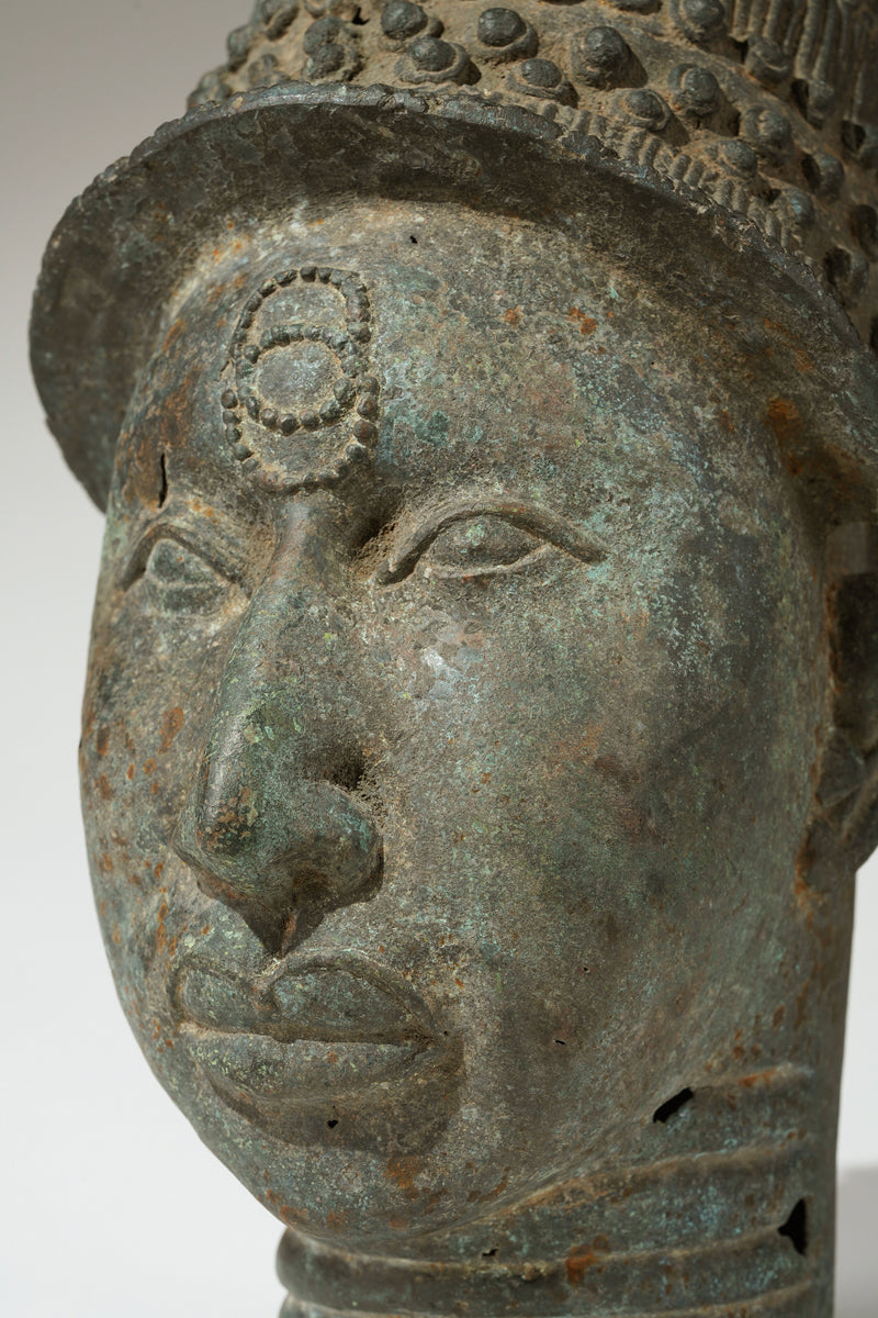 A bronze head of Lajuwa