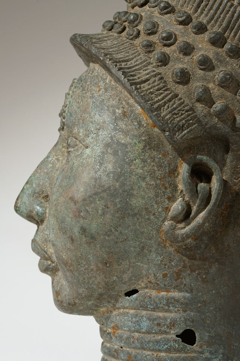 A bronze head of Lajuwa