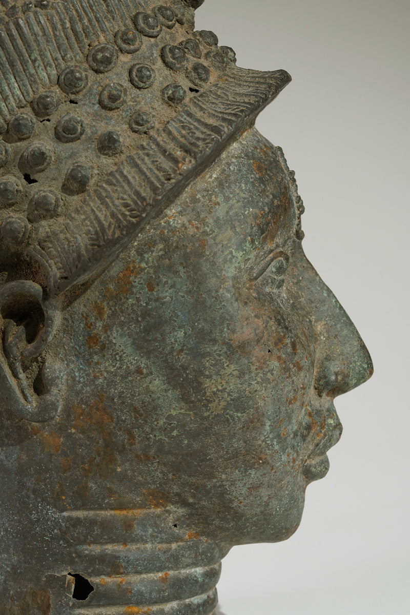 A bronze head of Lajuwa