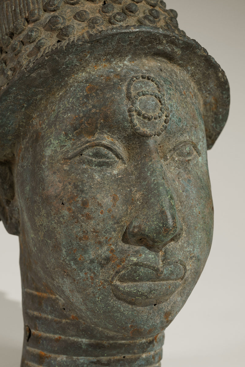 A bronze head of Lajuwa