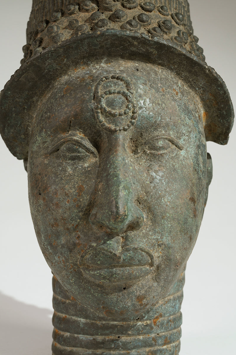 A bronze head of Lajuwa