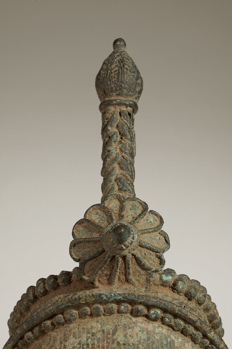 A crowned bronze head of Olokun