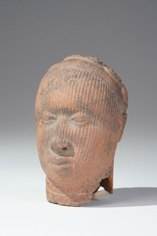 A fragmentary Ife terracotta head