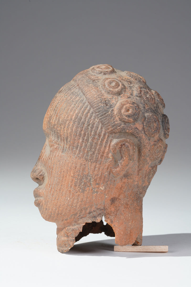 A fragmentary Ife terracotta head
