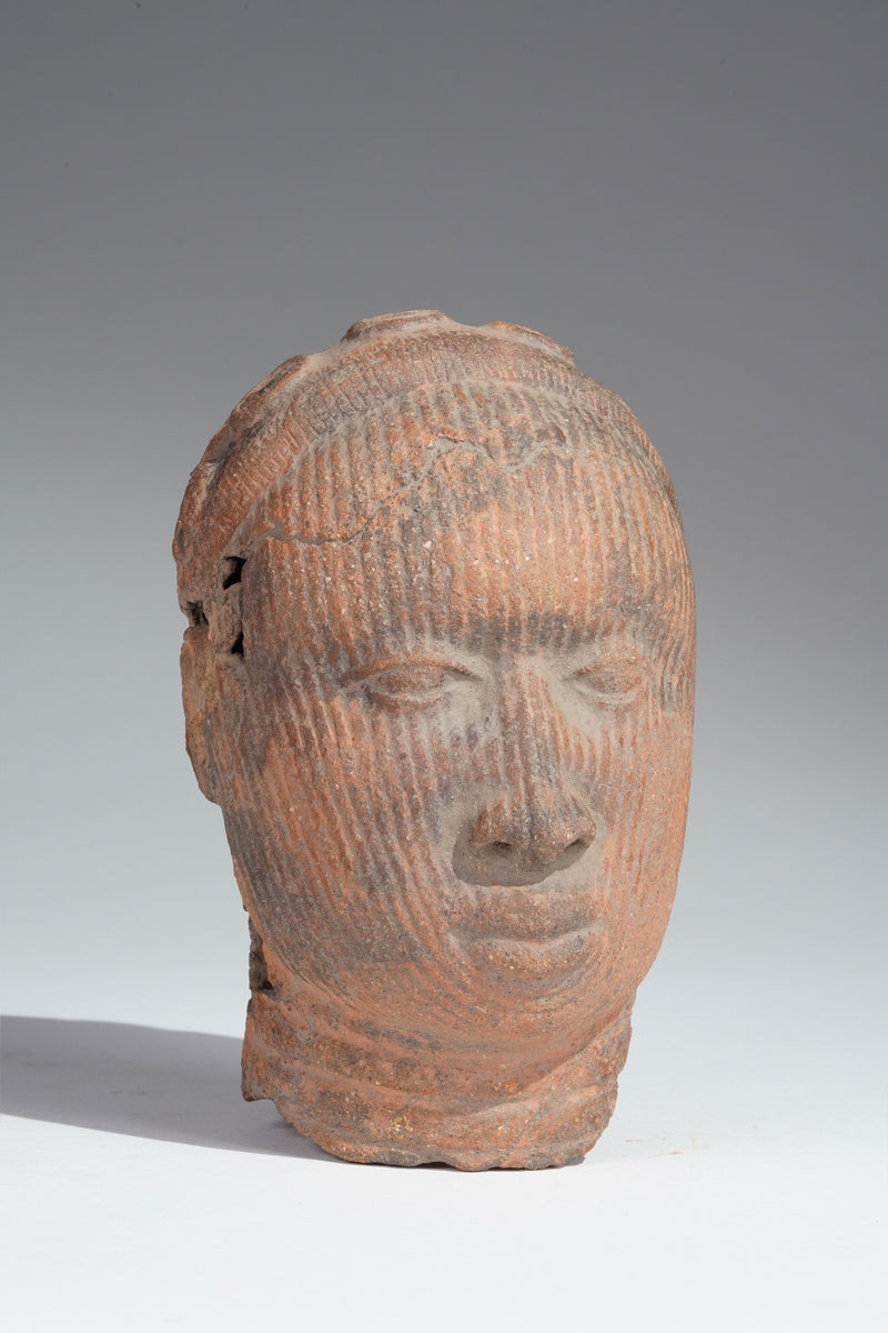 A fragmentary Ife terracotta head