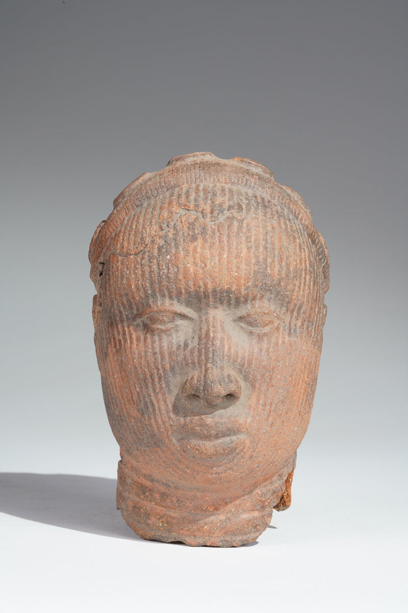 A fragmentary Ife terracotta head