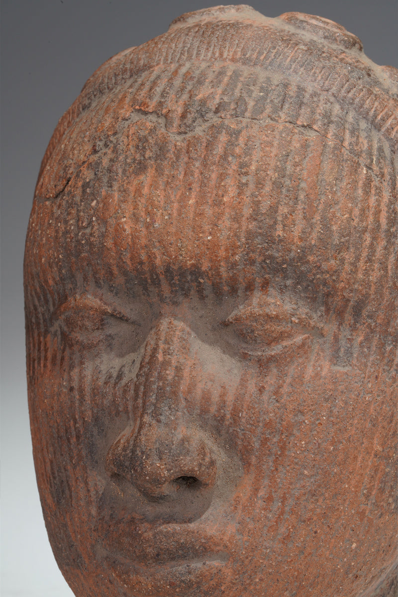 A fragmentary Ife terracotta head