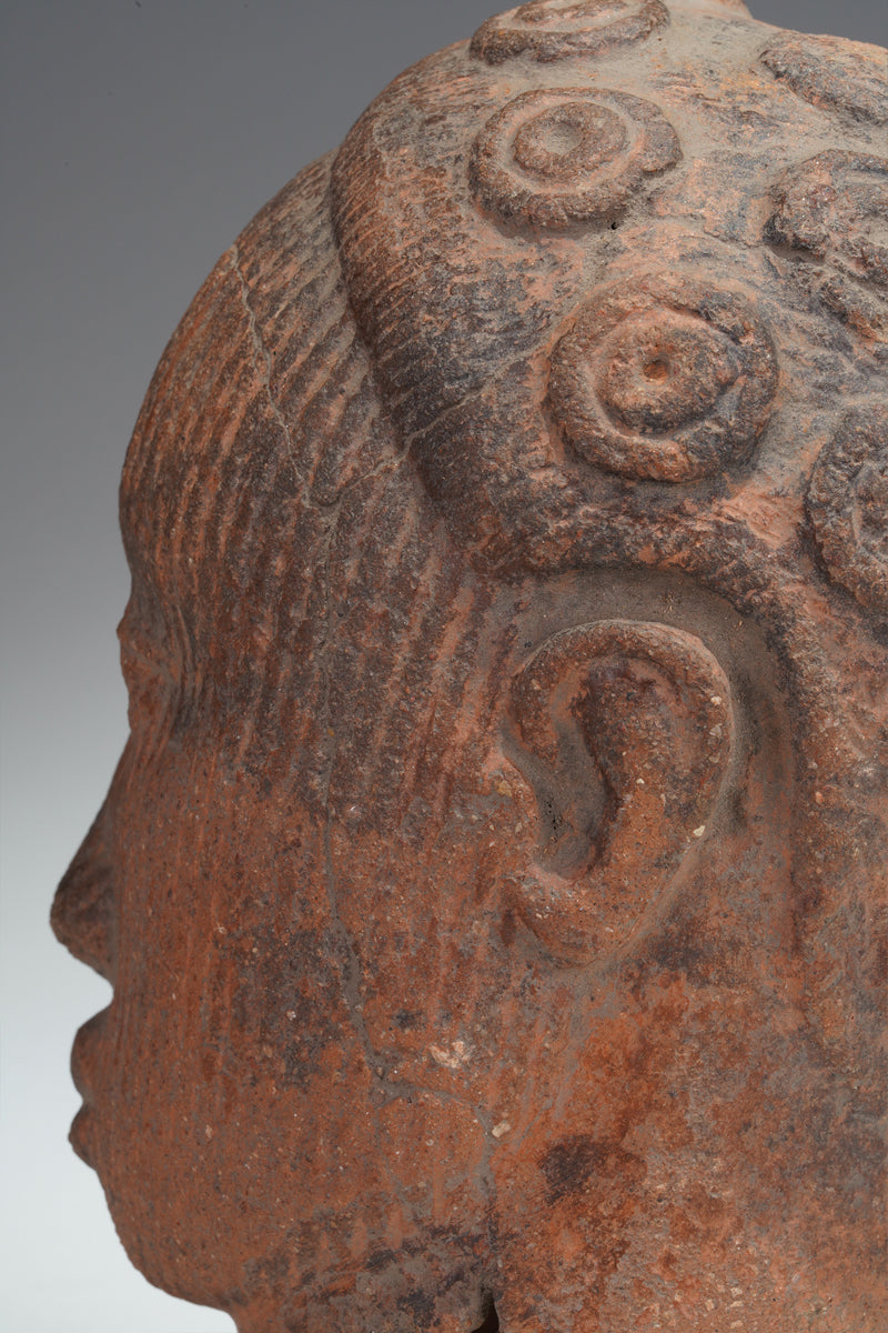 A fragmentary Ife terracotta head