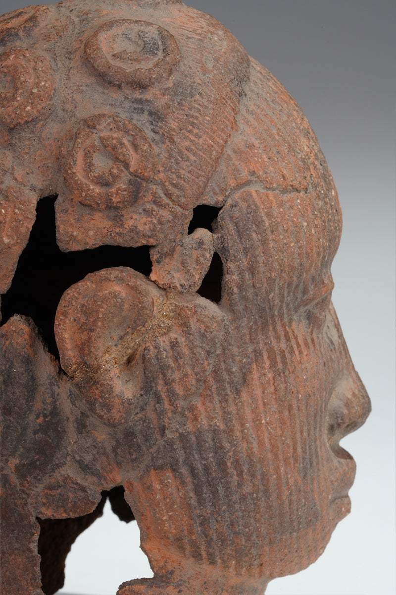 A fragmentary Ife terracotta head