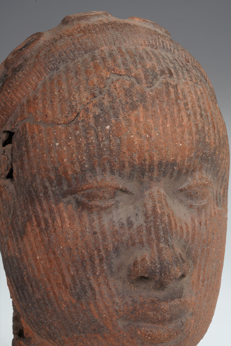 A fragmentary Ife terracotta head