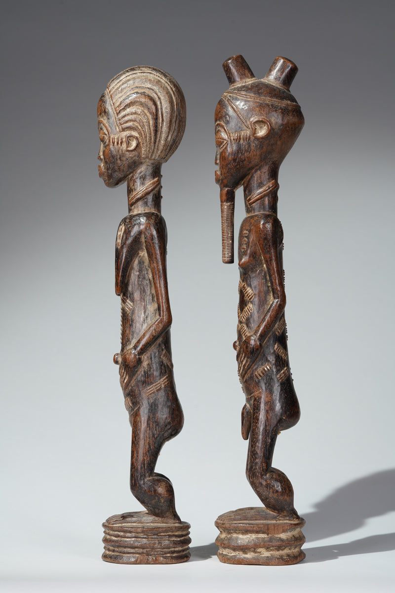 A royal Baule statue couple