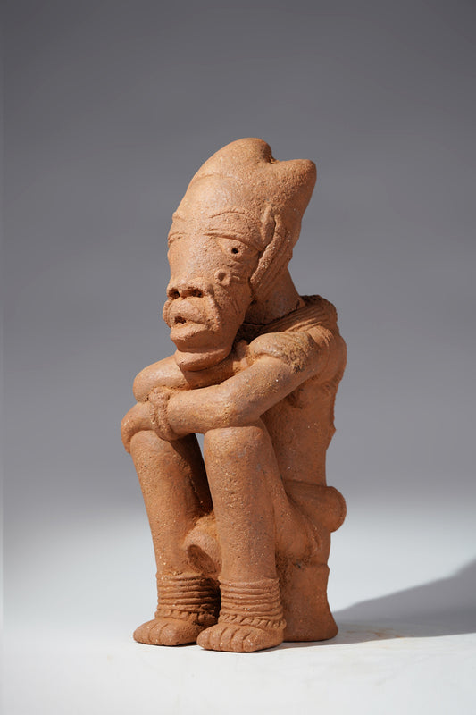 A male terracotta figure in the Nok