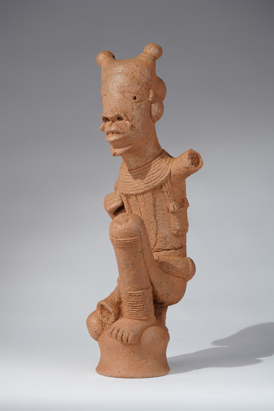 A fragmentary terracotta sculpture