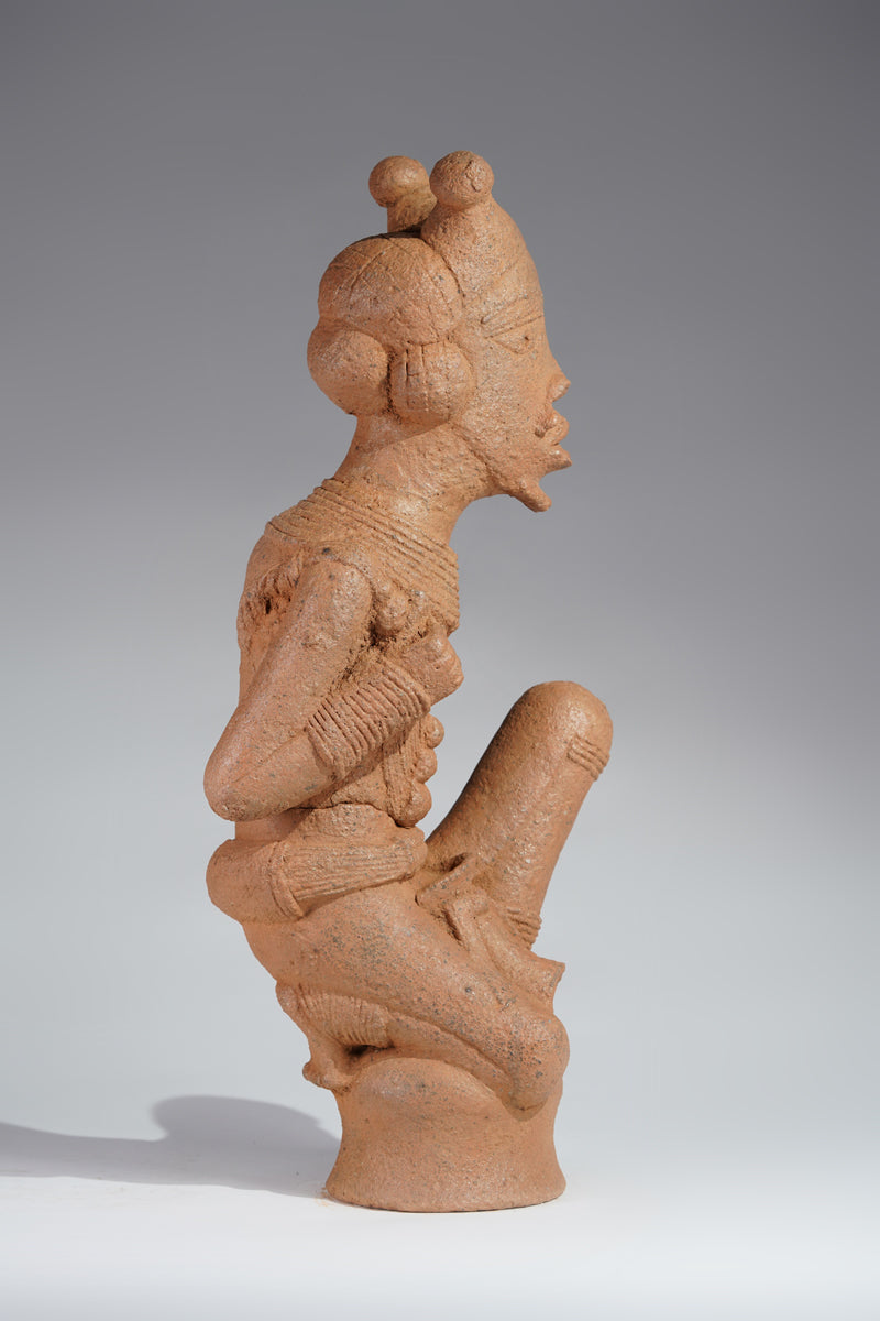 A fragmentary terracotta sculpture