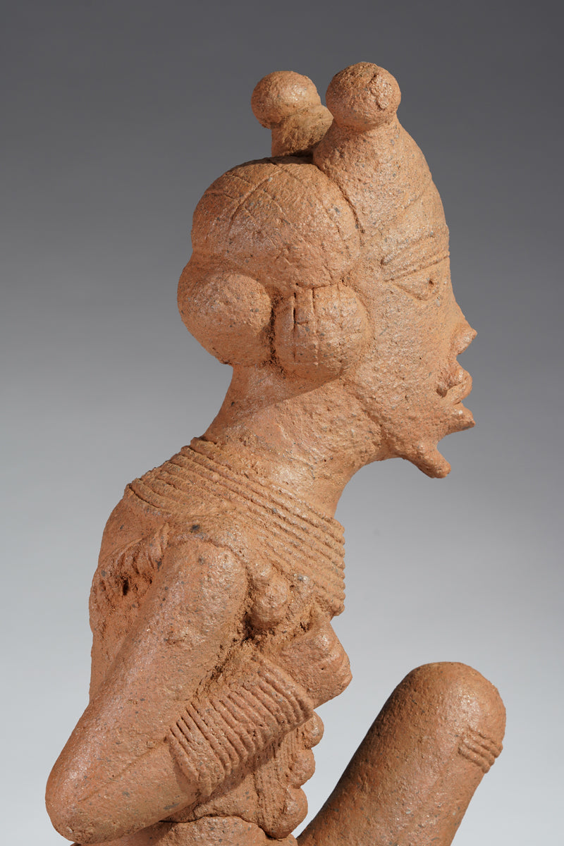 A fragmentary terracotta sculpture