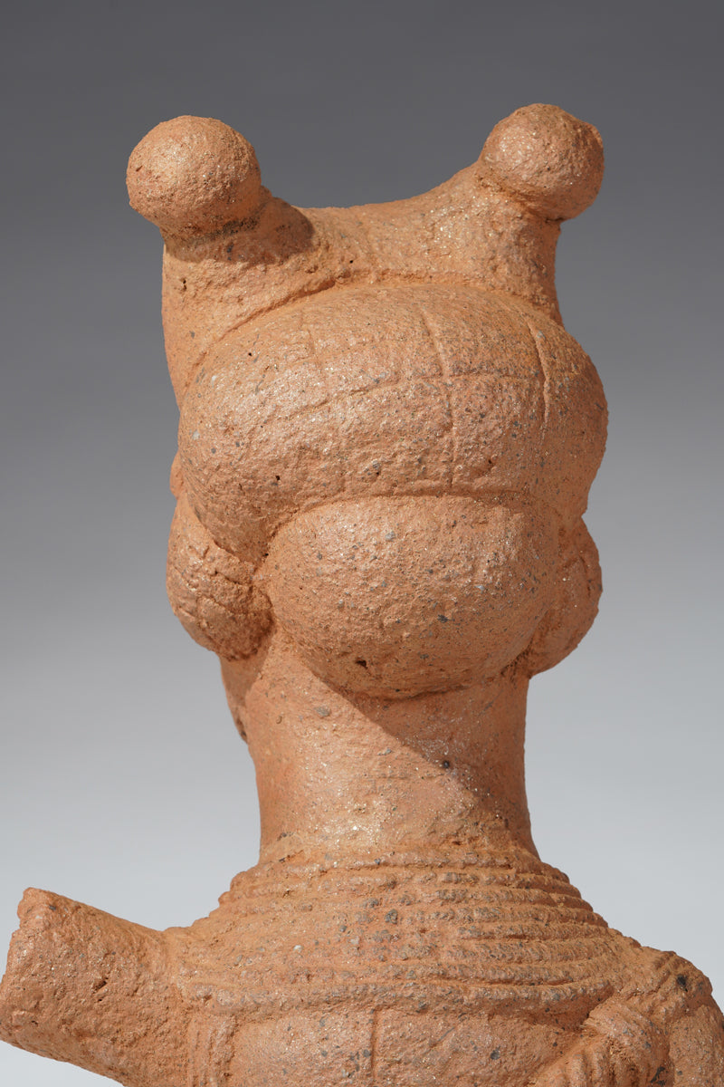 A fragmentary terracotta sculpture