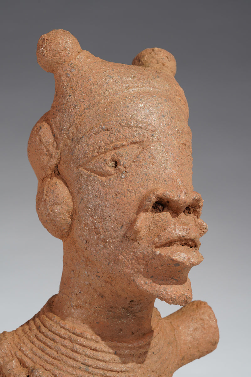 A fragmentary terracotta sculpture