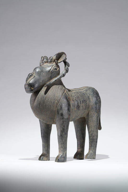 A Benin Bronze ram