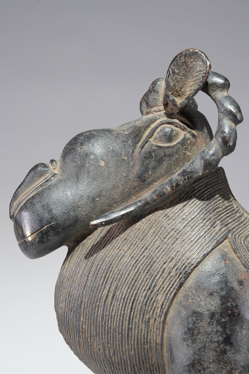 A Benin Bronze ram