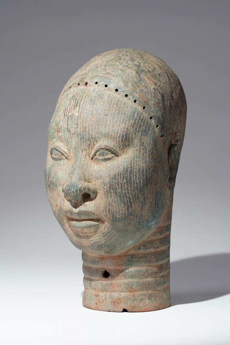 An Ife bronze head