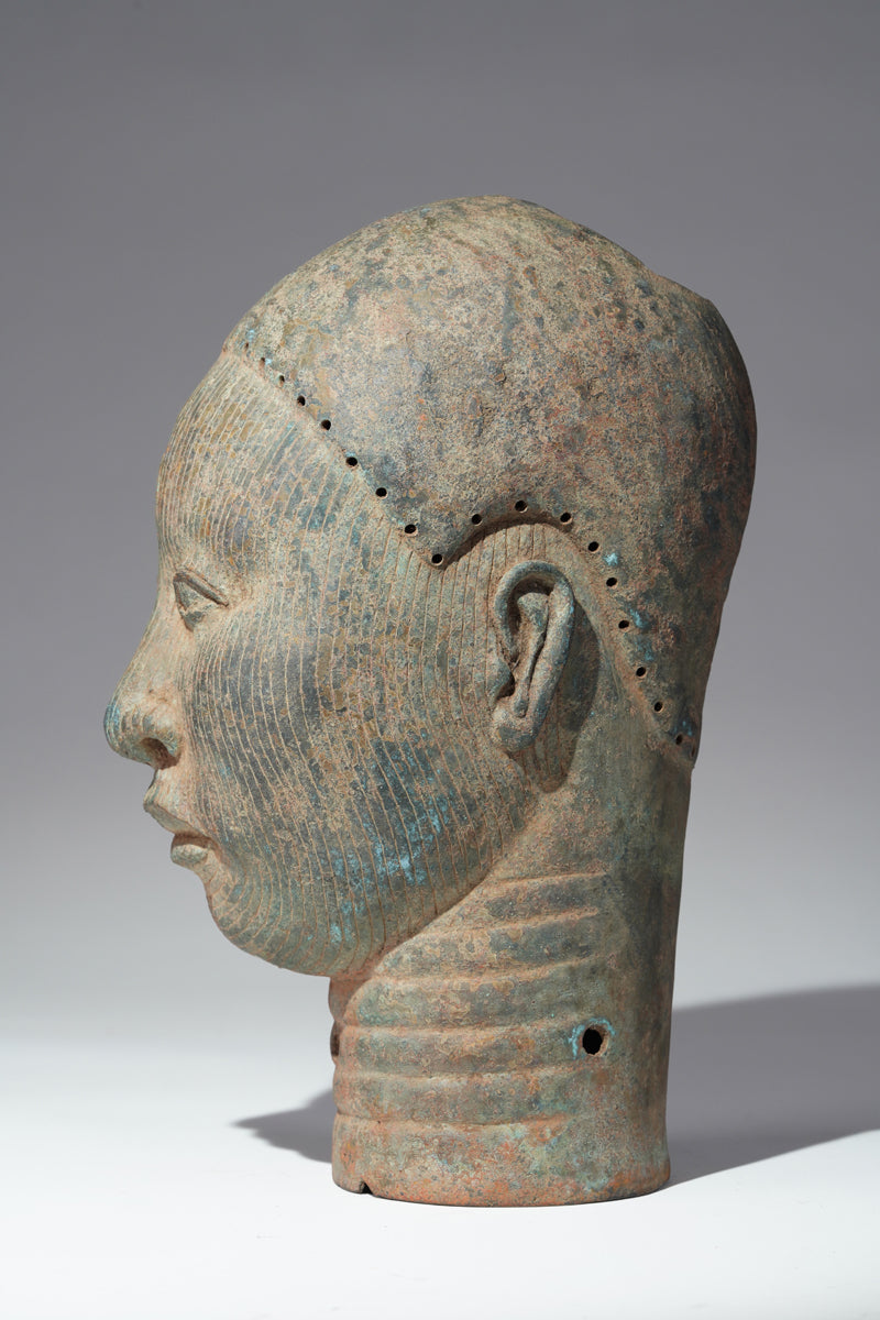 An Ife bronze head