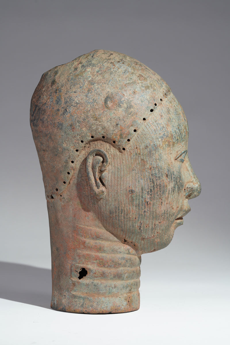 An Ife bronze head