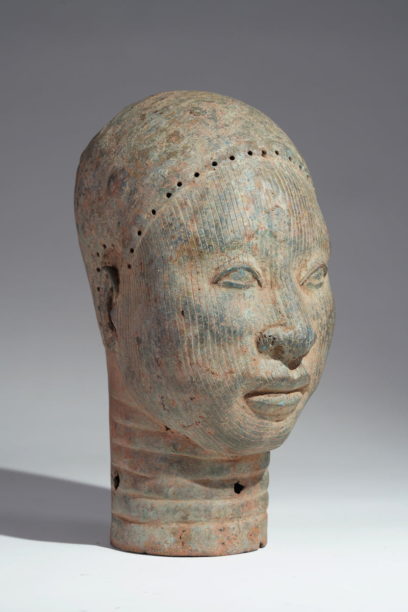 An Ife bronze head